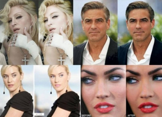 Celebrities πριν και μετά το photoshop