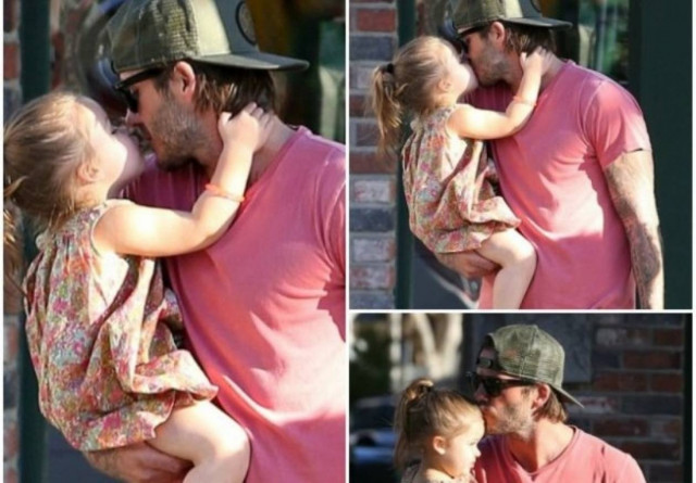 Λιώσαμε με τα φιλιά του David Beckham στην 2χρονη Harper