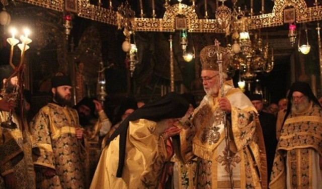 Ο Βαρθολομαίος στον εορτασμό του Βατοπαιδινού Αγίου Ευδόκιμου