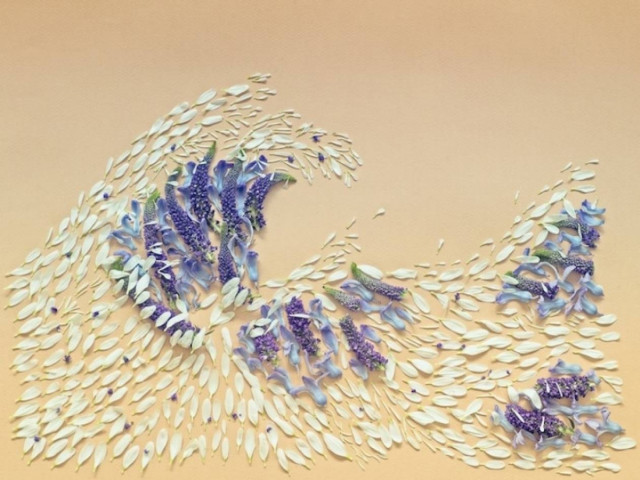 Έργα τέχνης από πέταλα λουλουδιών! (pics)