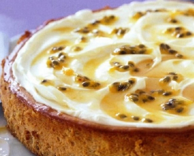 Cheesecake με passion fruit και μέλι