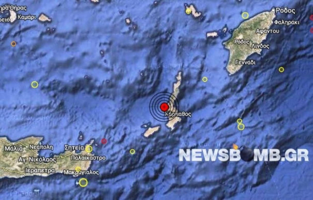 Σεισμός 3,1 Ρίχτερ στην Κάρπαθο