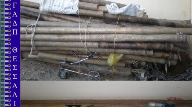 Φάρσαλα: Τον συνέλαβαν την ώρα που κουβαλούσε σωλήνες 50 κιλών