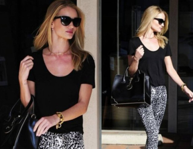 Rosie Huntington-Whiteley: casual chic για ψώνια στο Beverly Hills