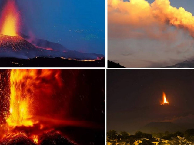 Η λάβα της Αίτνας «φώτισε» τη Σικελία (vid)