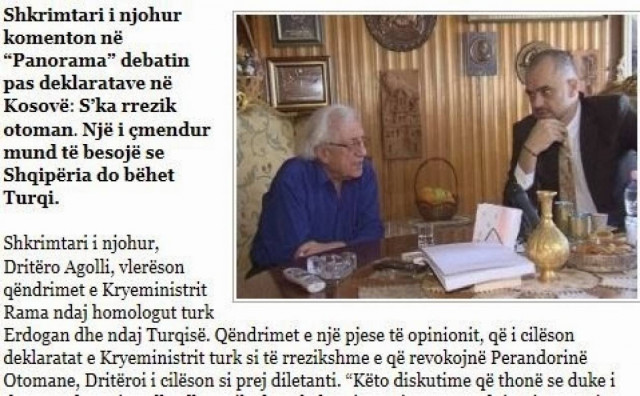 «Μόνο ένας τρελός θα έλεγε ότι η Αλβανία θα γίνει μέρος της Τουρκίας»