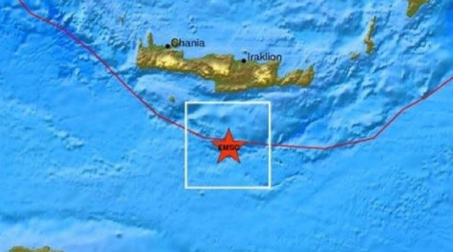 Σεισμός 3,5 Ρίχτερ νότια της Κρήτης