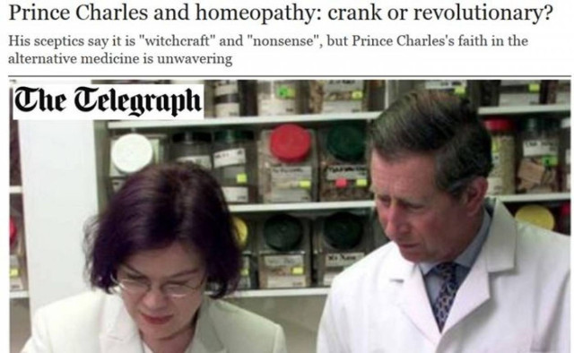 Ο πρίγκιπας Κάρολος υποστηρίζει την ομοιοπαθητική