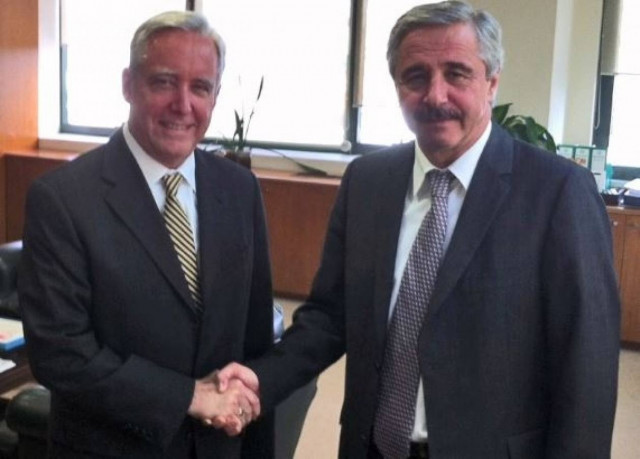 Συνάντηση Ι. Μανιάτη με τον πρέσβη των ΗΠΑ