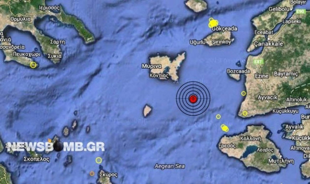 Σεισμός 4,0 Ρίχτερ στο βόρειο Αιγαίο