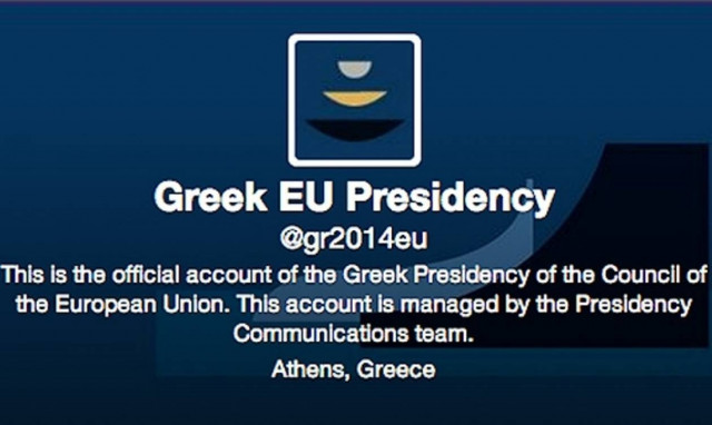 Στον «αέρα» ο λογαριασμός της Ελληνικής προεδρίας στο Twitter
