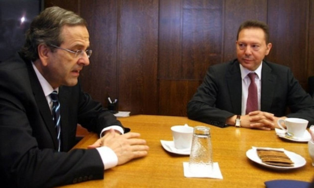 Σε εξέλιξη έκτακτη συνάντηση Σαμαρά-Στουρνάρα