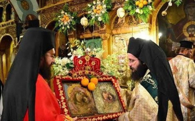 Λιτάνευση της θαυματουργής εικόνας Παναγίας Πορτοκαλούσας