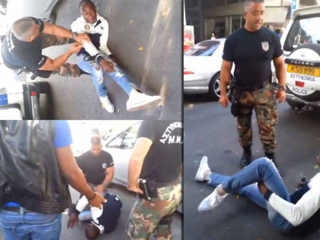 ΕΙΚΟΝΕΣ ΣΟΚ - Αστυνομικός τραυματίζει μετανάστη στο πόδι (video)