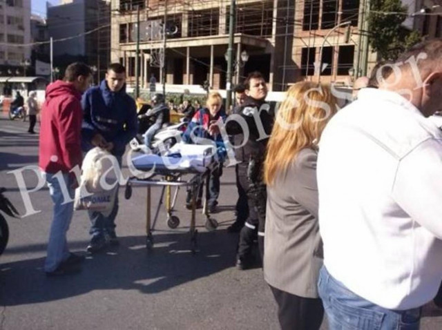 Tροχαίο στο κέντρο του Πειραιά (pics)