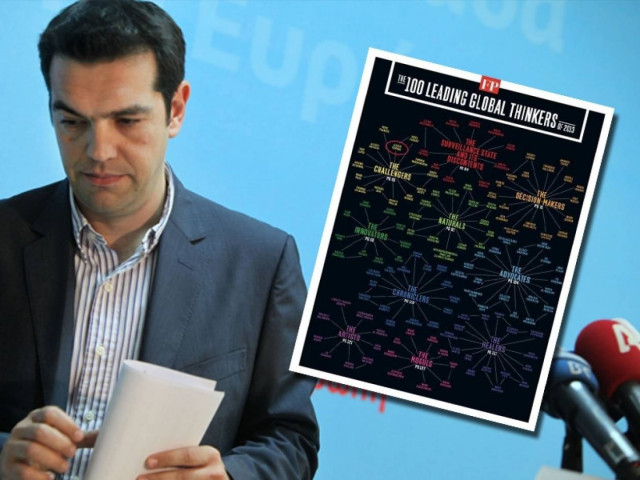 Ο Αλ.Τσίπρας στους 100 «κορυφαίους παγκόσμιους διανοητές»