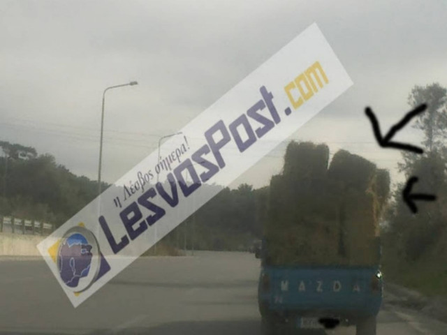 Μυτιλήνη: Αγροτικό με άχυρο σκορπά τον «τρόμο»