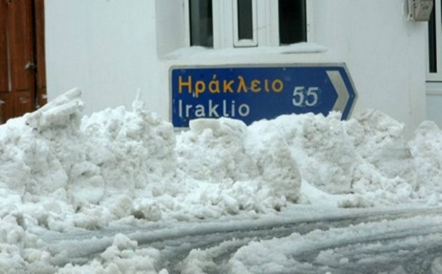 Στα λευκά η Κρήτη – Στους -5 η θερμοκρασία (vid)