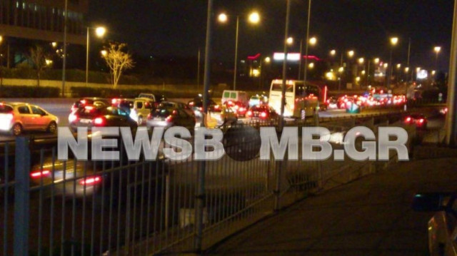 Με δυσκολία η κυκλοφορία στην Αθηνών-Λαμίας (pics)