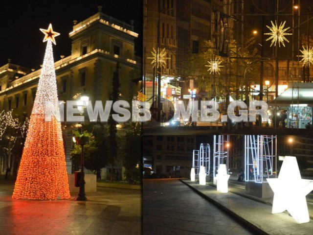 Η Αθήνα «έβαλε» τα γιορτινά της! (pics+vid)