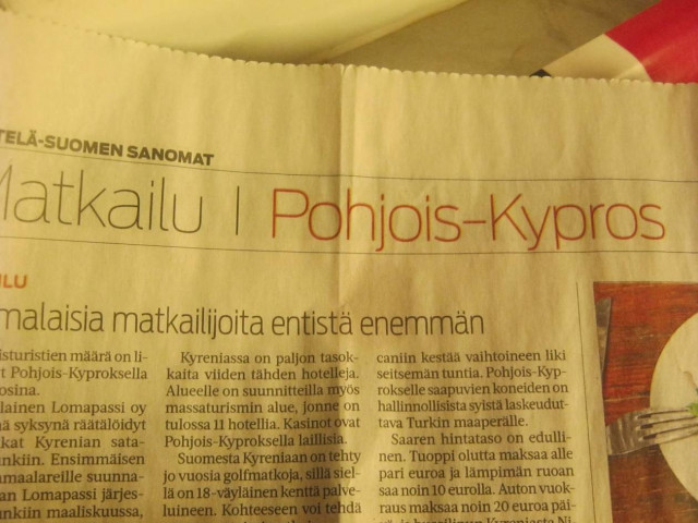 Τα κατεχόμενα διαφημίζονται ως τουριστικός προορισμός στη Φιλανδία