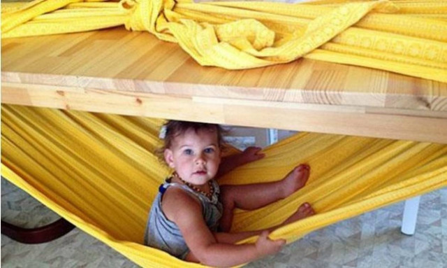 Δημιουργήστε μια εσωτερική ασφαλή αιώρα για τα παιδιά (φωτογραφίες)