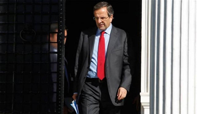 Ο βραδινός περίπατος του Σαμαρά στο κέντρο της Αθήνας