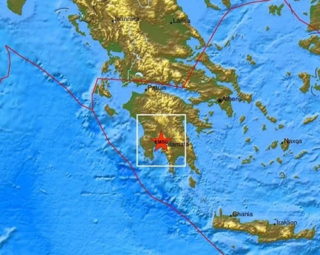 Σεισμός 3,8 Ρίχτερ Νοτιοδυτικά της Καλαμάτας