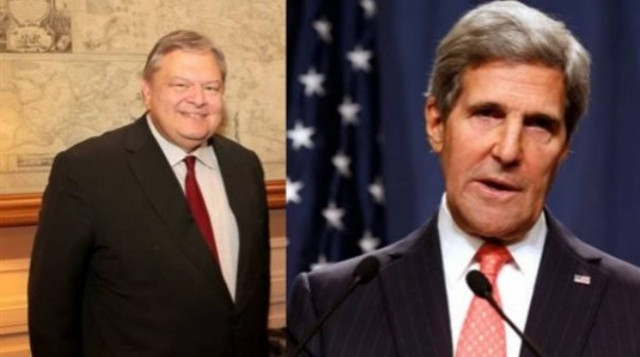Την υποστήριξη των ΗΠΑ προς την Ελλάδα εξέφρασε ο Κέρι στον Βενιζέλο