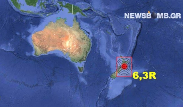 Σεισμός 6,3 Ρίχτερ στη Νέα Ζηλανδία