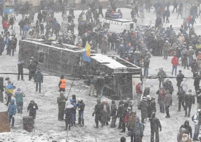 Για τρίτη μέρα επεισόδια στο Κίεβο