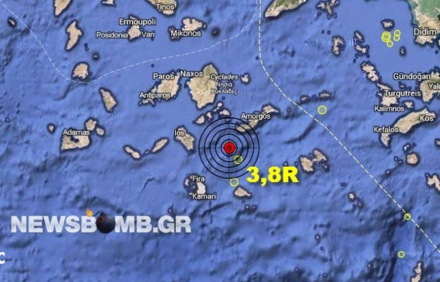 Σεισμός 3,8 Ρίχτερ στις Κυκλάδες