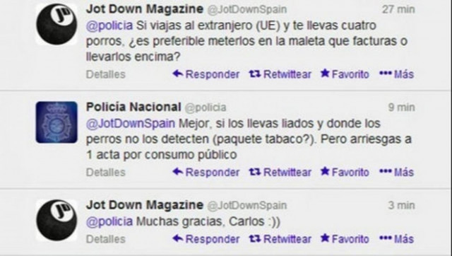 Αναστάτωση με... τιτιβίσματα της ισπανικής αστυνομίας