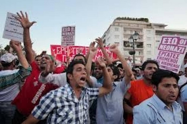 Αντιρατσιστικό συλλαλητήριο στα Προπύλαια