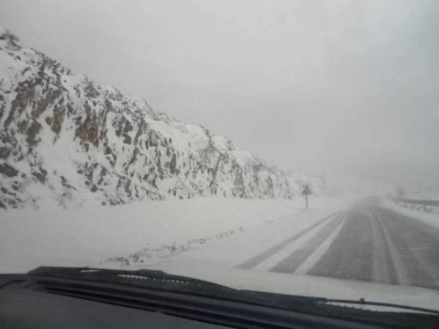 Με αλυσίδες η κίνηση στο δρόμο Καλαμάτα - Σπάρτη