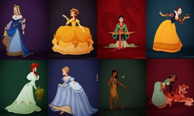 Οι πριγκίπισσες της Disney φορούν τις ενδυμασίες της εποχής τους pic