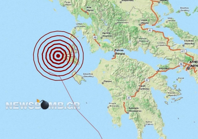 Ισχυρός μετασεισμός 4,7 Ρίχτερ στην Κεφαλονιά
