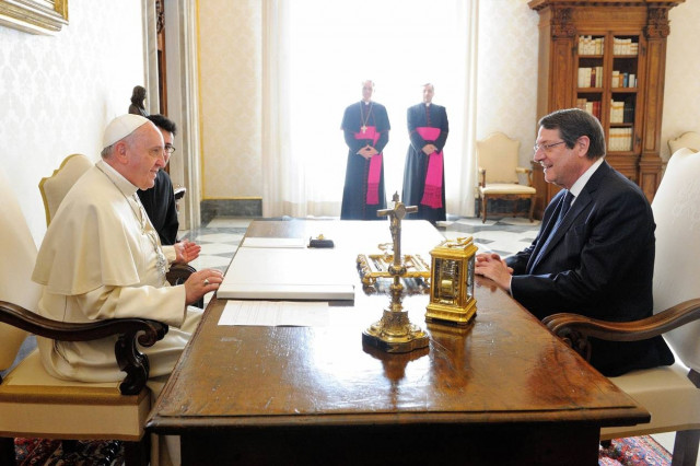 Συνάντηση Πάπα Φραγκίσκου με τον Πρόεδρο της Κύπρου