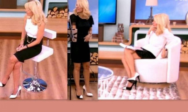 Η κρίση «χτύπησε» και την Ελένη Μενεγάκη! Με τις ίδιες γόβες βγήκε...