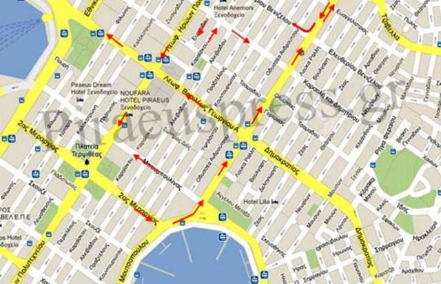 ΔΕΙΤΕ όλες τις κυκλοφοριακές ρυθμίσεις που θα γίνουν στον Πειραιά