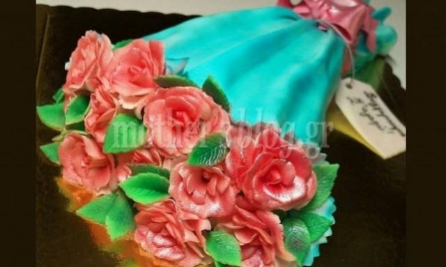 My cakes - My hobby: Φτιάχνουμε τούρτα- ανθοδέσμη