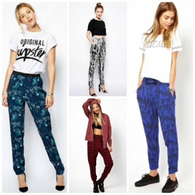 Βρίσκουμε στην αναγνώστριά μας stylish printed παντελόνια