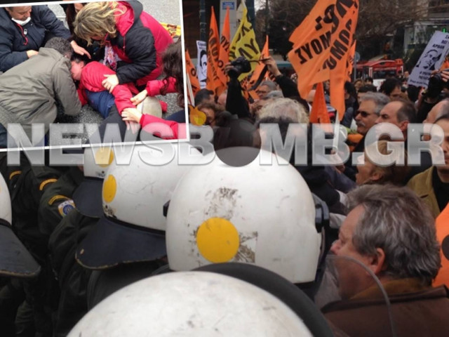 Επεισόδια και χημικά στην Φιλελλήνων – Μία τραυματίας (pics+vid)