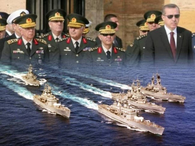 Turks generals planning tense Scenery in the Aegean