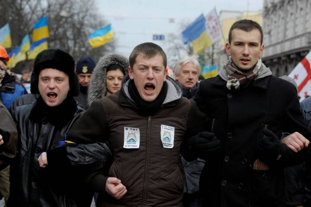 Κύπρος:Ειρηνική διαδήλωση Ουκρανών στην πρεσβεία της Ρωσίας