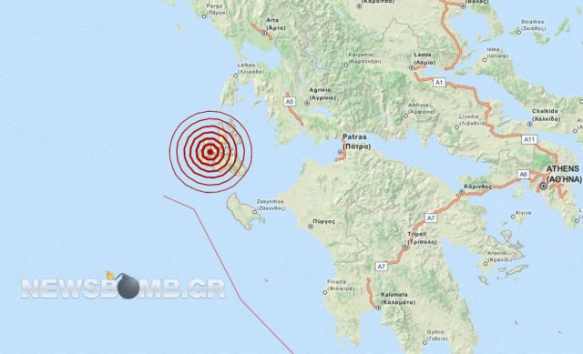 Σεισμός 3,4 Ρίχτερ στην Κεφαλονιά