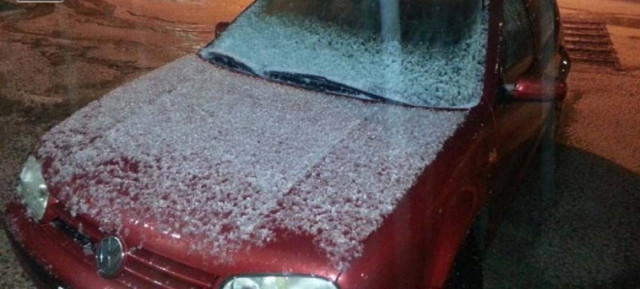 Έντονη χαλαζόπτωση στη Μεταμόρφωση Κοζάνης