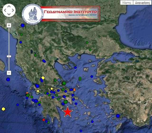 Σεισμός 5,6 Ρίχτερ νοτιοανατολικά της Ύδρας