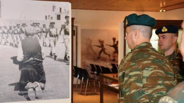 Στεφάνι στο μνημείο πεσόντων της τουρκικής εισβολής