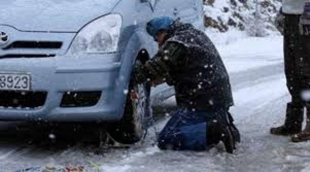 Με αλυσίδες η πρόσβαση στο Καϊμακτσαλάν